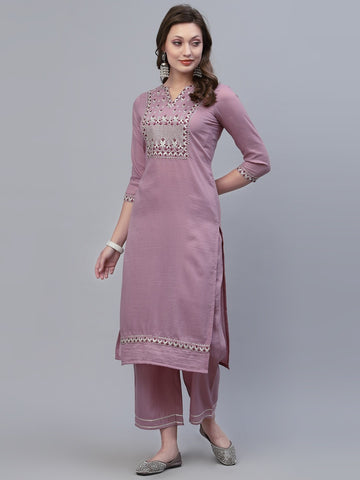 Onion Party Wear Embroidery Worked Kurta With Pant And Duppata Set