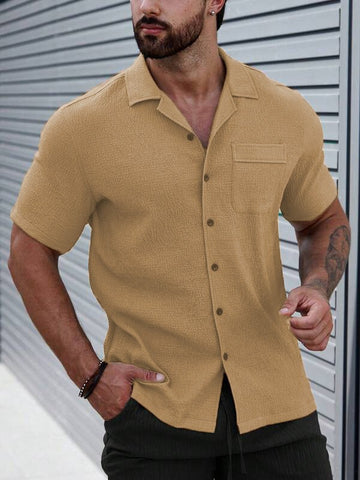 Chiku Colour Men's Casual Wear Cotton Structured Shirt