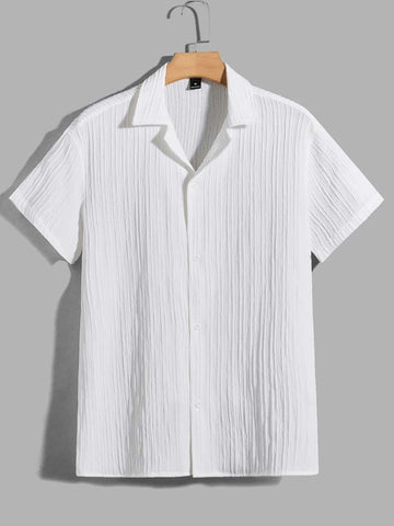 White Color Half Sleeves Regular Fit Formal Shirt for Men